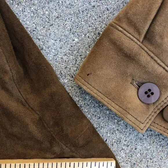 ROBERT COMSTOCK Endurance Leather Suede Jacket Men's LG Brown Long Sleeve Collar - Picture 10 of 12